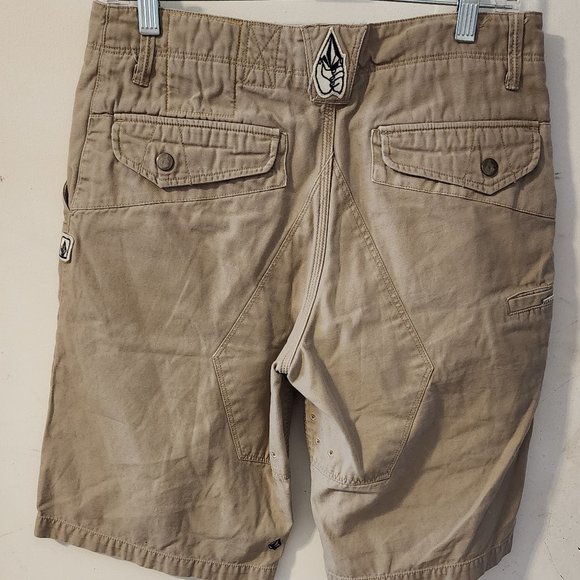 Volcom Tan Flat Front Men's Shorts - Picture 2 of 9